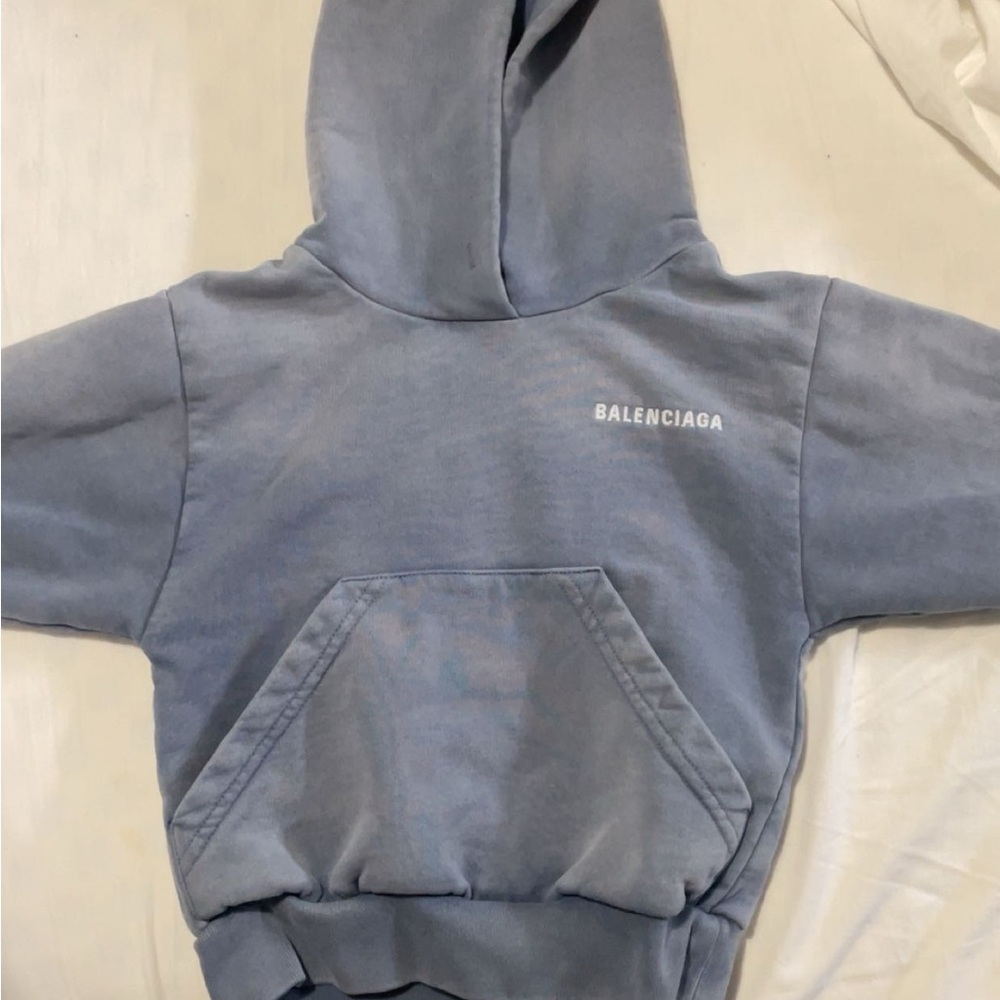 Balenciaga Kids Blue Hoodie